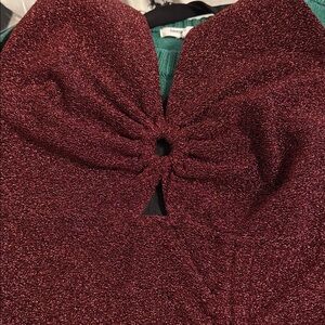 Sparkling Red Halter Dress